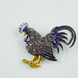 Rooster Brooch Pin